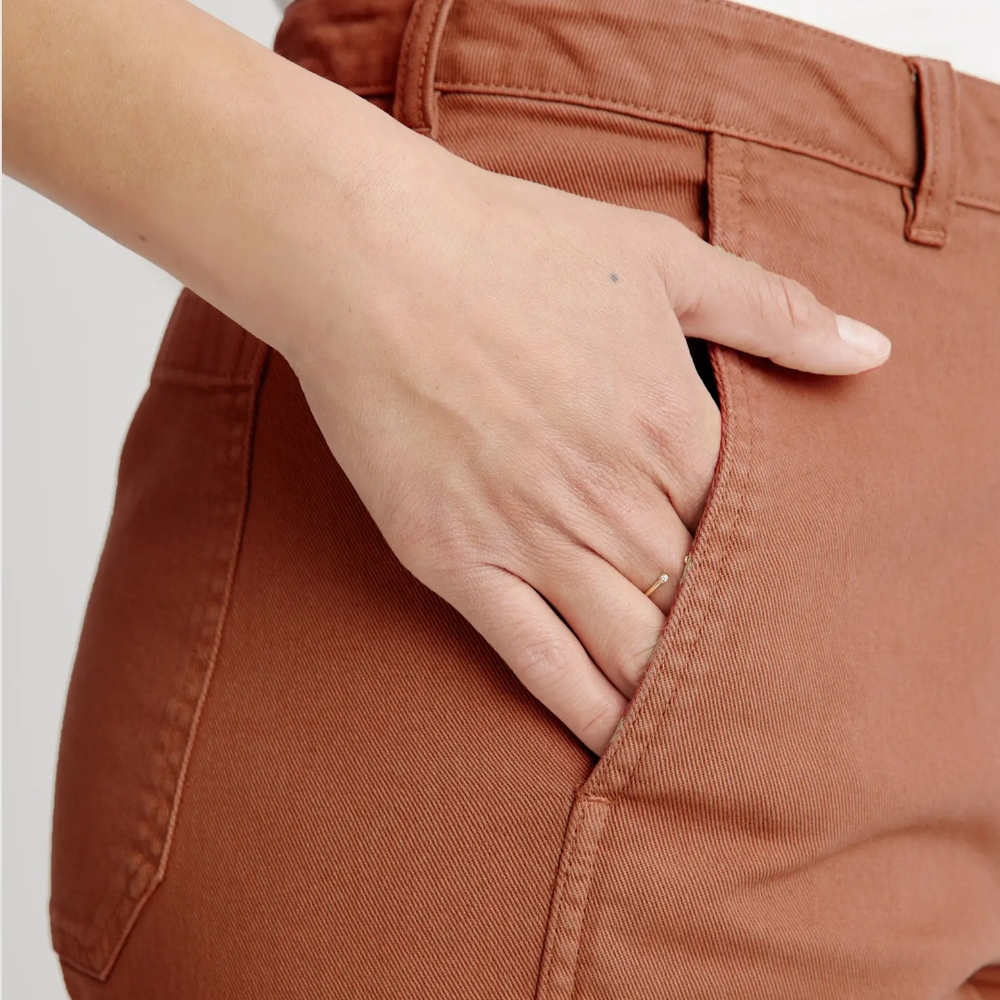 Quince Women's High Rise Jeans in Rust - Picture 7 of 9